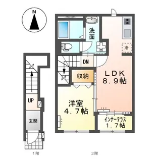 花美月【2階】の間取り