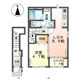 花美月【2階】の間取り