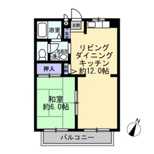 フォブール丸亀【203号室】の間取り