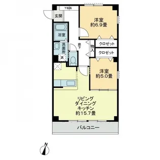 ピュアタウンエンジェル【201号室】の間取り