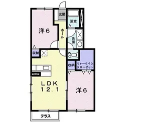 サンライズ・タウン D【1階】の間取り