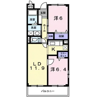 ファインヴァルト【2階】の間取り
