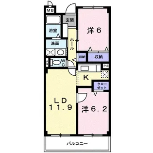 ファインヴァルト【2階】の間取り