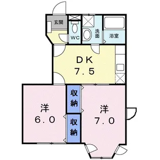 アルペジオ南 A【1階】の間取り
