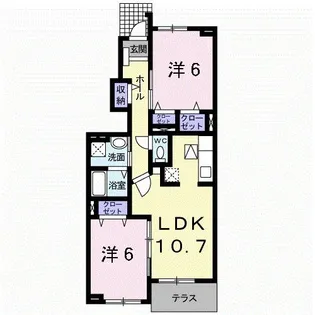 リヴィエールB【1階】の間取り