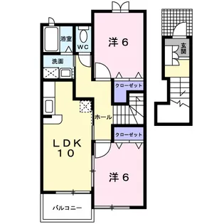 ラッキー A【2階】の間取り