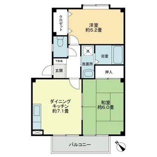 2DKの間取り画像