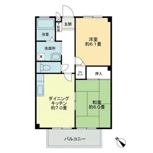 フォブール川津D【2階】の間取り
