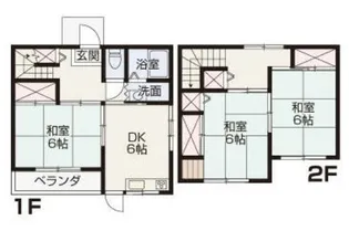 岡山県倉敷市児島小川4丁目【テラスハウス】の間取り