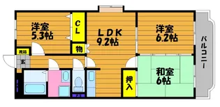 アンティム【301号室】の間取り