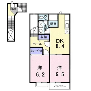 サニーコート松並【2階】の間取り