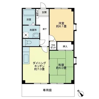 フォブール本大【1階】の間取り