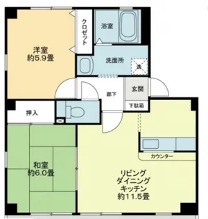 フォブールときわ【2階】の間取り