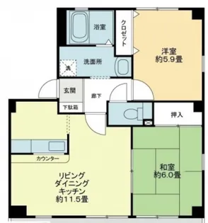 フォブールときわ【301号室】の間取り