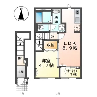 Grace Fine (グレースファイン)【2階】の間取り