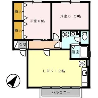 セジュール引野【2階】の間取り