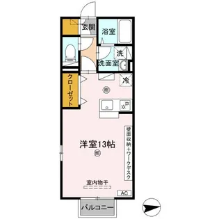 パラディー森塚【1階】の間取り