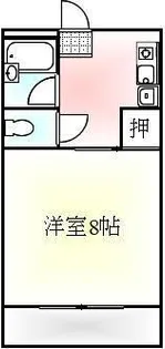 エルソルSHIDO【1階】の間取り