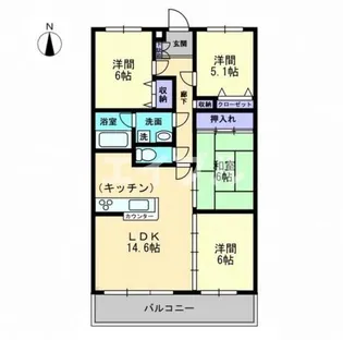 メゾンドール【2階】の間取り