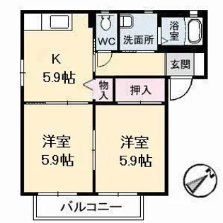 グレース曙 C棟【1階】の間取り