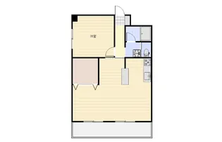 詰田川ハイツ【B-1号室】の間取り