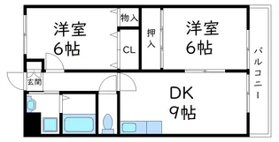 アーバン新徳田【1階】の間取り