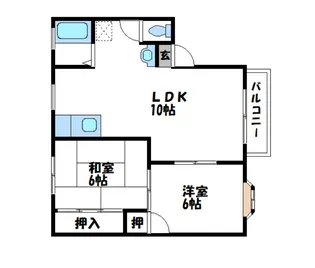 メルシー蔵王B【202号室】の間取り
