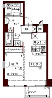 1LDKの間取り画像