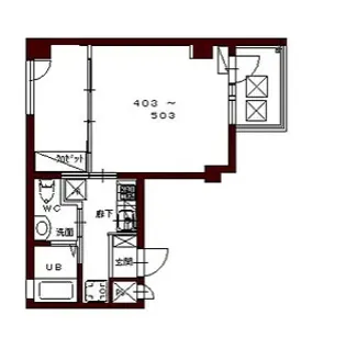 コリドールバリ【4階】の間取り