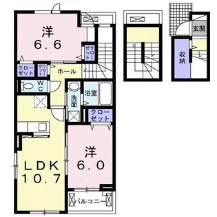 サンフラット亀島【3階】の間取り