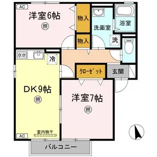 ボンヌシャンスISIDA B棟【2階】の間取り