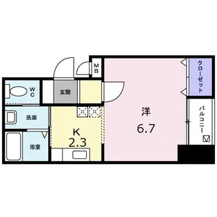 グレース栗林【2階】の間取り