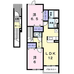 ベル・アルバA【2階】の間取り