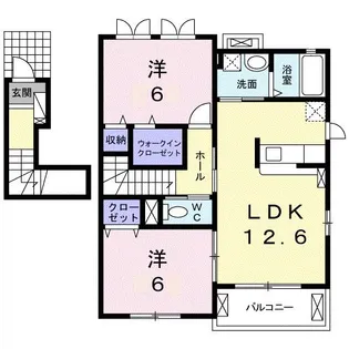 フレスクーラA【2階】の間取り