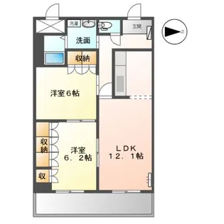 グレイスヴィラ A棟【3階】の間取り
