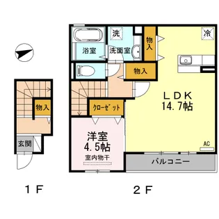 ジラソーレf【2階】の間取り