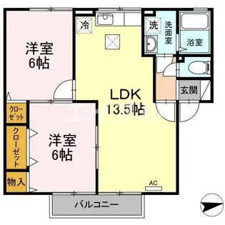メゾンシャルム木太 A棟【1階】の間取り