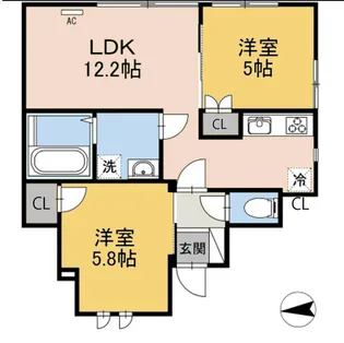 アルカディアD棟【1階】の間取り