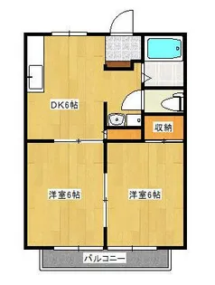 サンライフ松本B棟【2階】の間取り