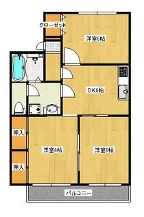 セジュール高崎B棟【203号室】の間取り