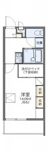 レオパレスHAZE【201号室】の間取り