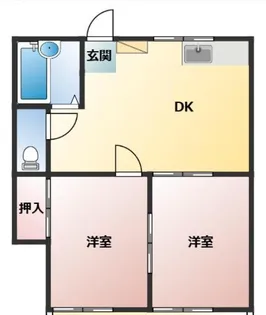 Kハイツ【110号室】の間取り