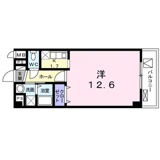 リョーアイ【4階】の間取り