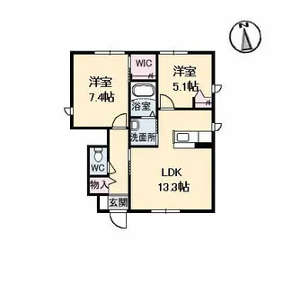 Casa Brote B棟【101号室】の間取り