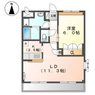 ボンヌ シャンス【2階】の間取り