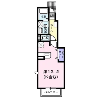 エクレール沖野上【1階】の間取り