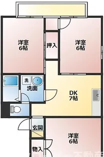 サンハイツ宮川A【1階】の間取り