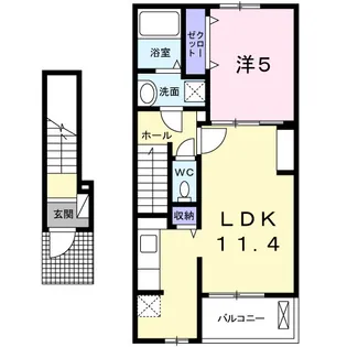 ルーベル土器 B【2階】の間取り