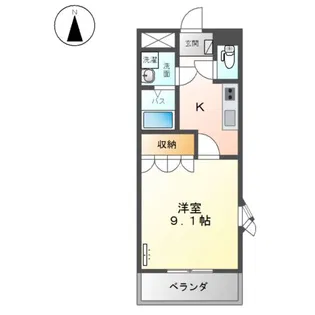 ルミエール ラパン【2階】の間取り
