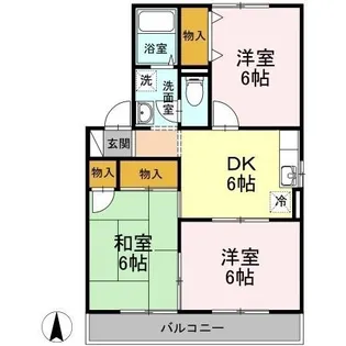 ファミーユ新町【2階】の間取り